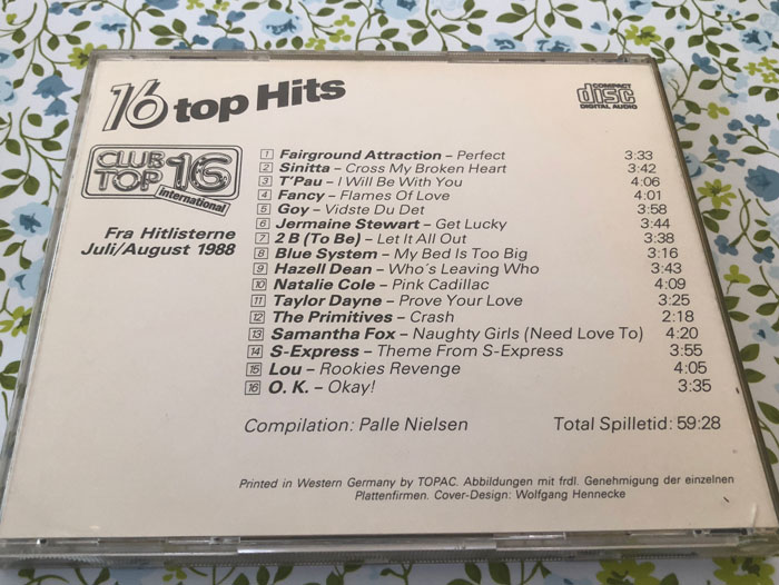 Club top 16 juli-august 1988