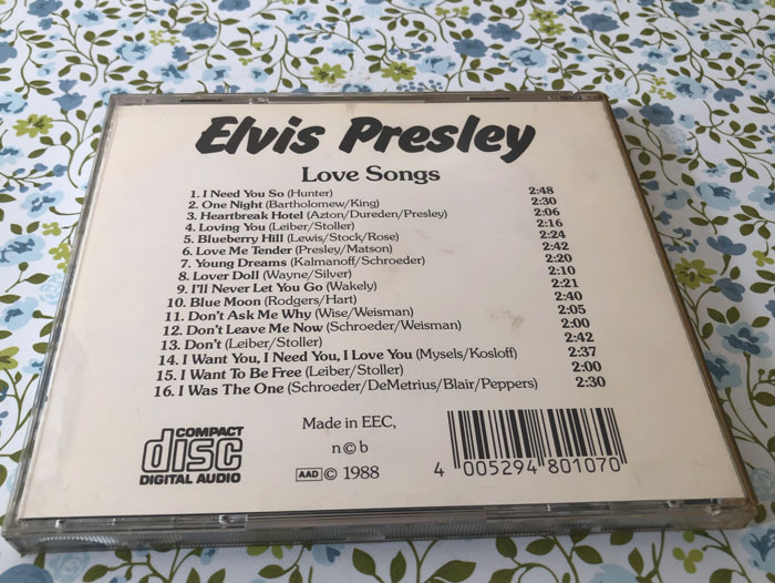 Elvis Presley take off love songs