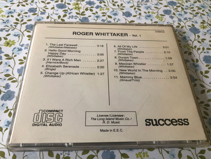 Roger Whitaker Greatest hits live vol 1