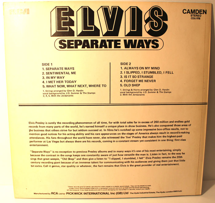 Elvis Presley – Separate Ways