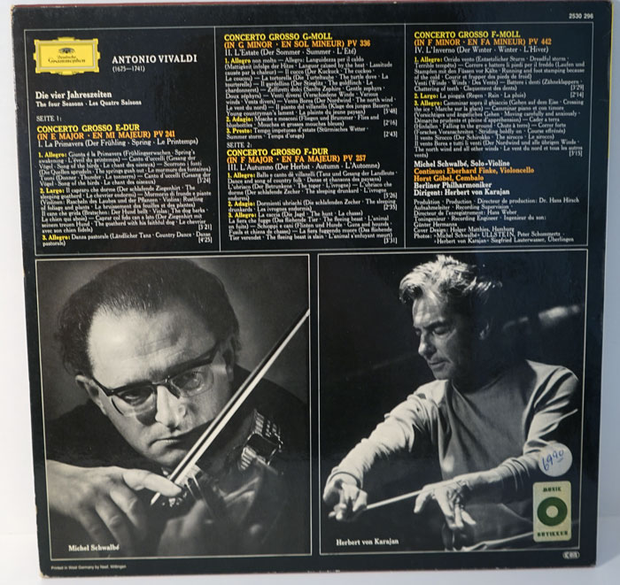 LP-229ABjpg Antonio Vivaldi Le Quattro Stagioni