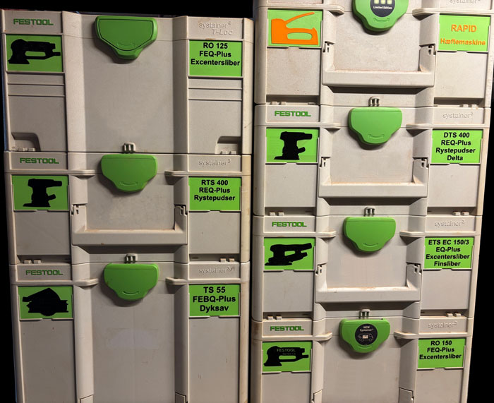 Festool systainer labels / skilte