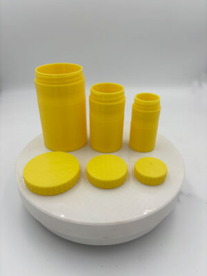 3 stk.  3D printet pille bøtter   (Gul)