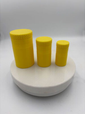3 stk.  3D printet pille bøtter   (Gul)