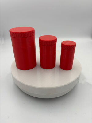 3 stk.  3D printet pille bøtter   (Rød)