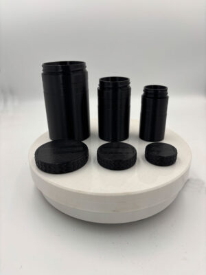 3 stk.  3D printet pille bøtter   (Sort)