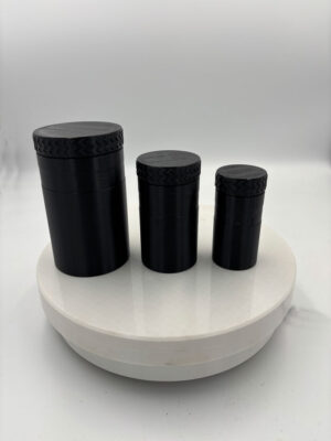 3 stk.  3D printet pille bøtter   (Sort)