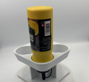 Sennep og ketchup flaske holder i marmor (look)