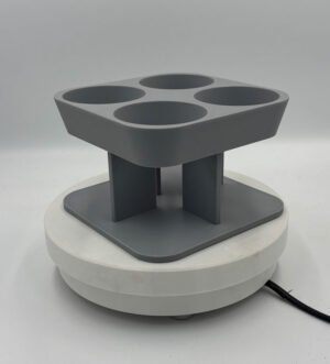 Sennep og ketchup flaske holder i grå