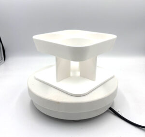 Sennep og ketchup flaske holder i hvid