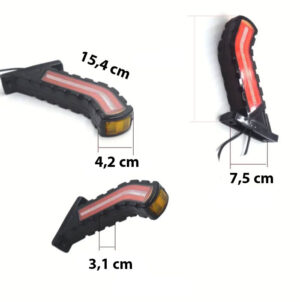 Et sæt slingrelygter med dynamisk blinklys (løbelys)