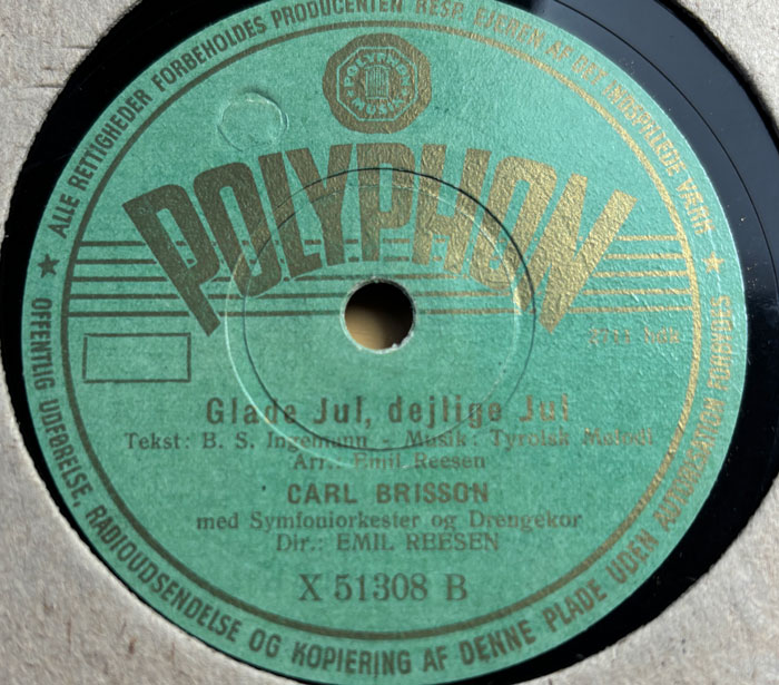 Carl Brisson – Det Kimer Nu Til Julefest / Glade Jul, Dejlige Jul