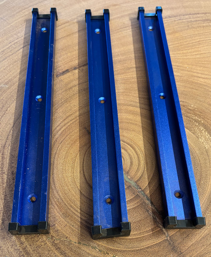 T-track skinne blå 300 mm