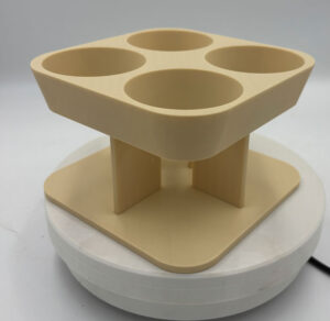 Sennep og ketchup flaske holder i beige