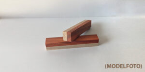 Padauk rød lys sammenlimet -150 x 25 x 25